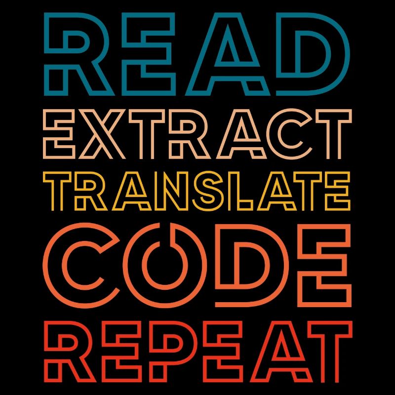 read extract translate code repeat Conception pour un