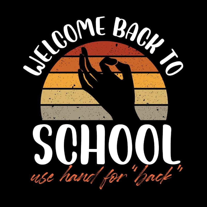 welcome back to school hand for back Design