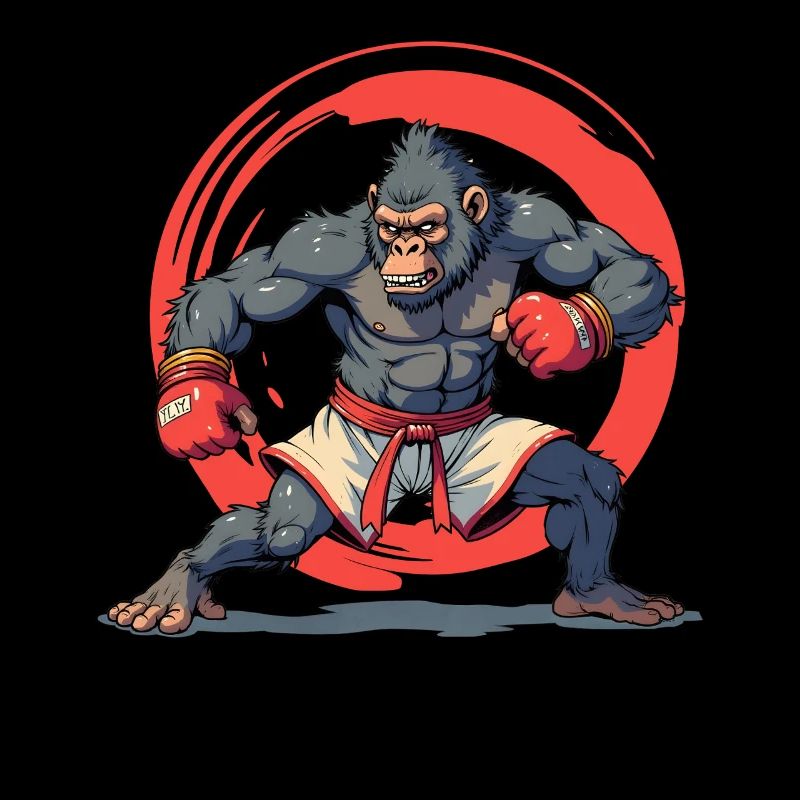 gorille de muay thaï Design pour un muay thai