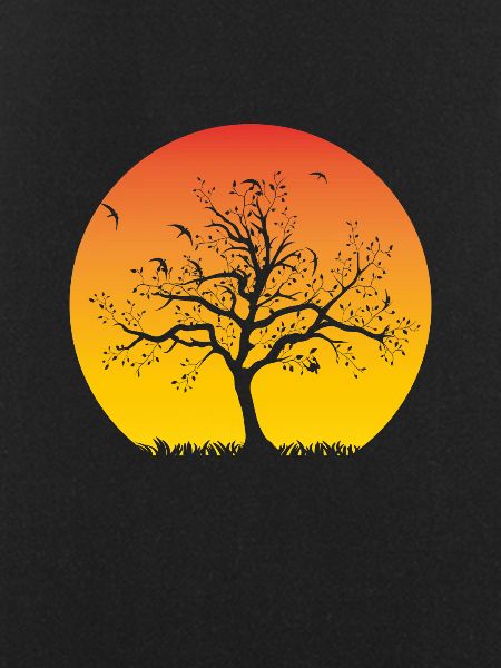 Tree sunset