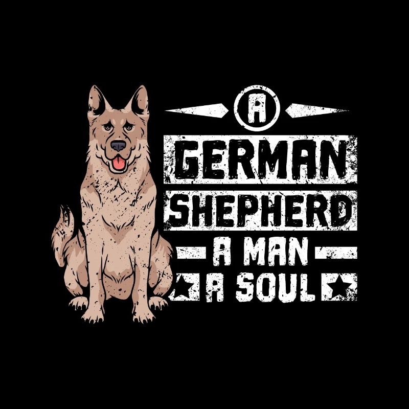 A german shepherd a man a soul