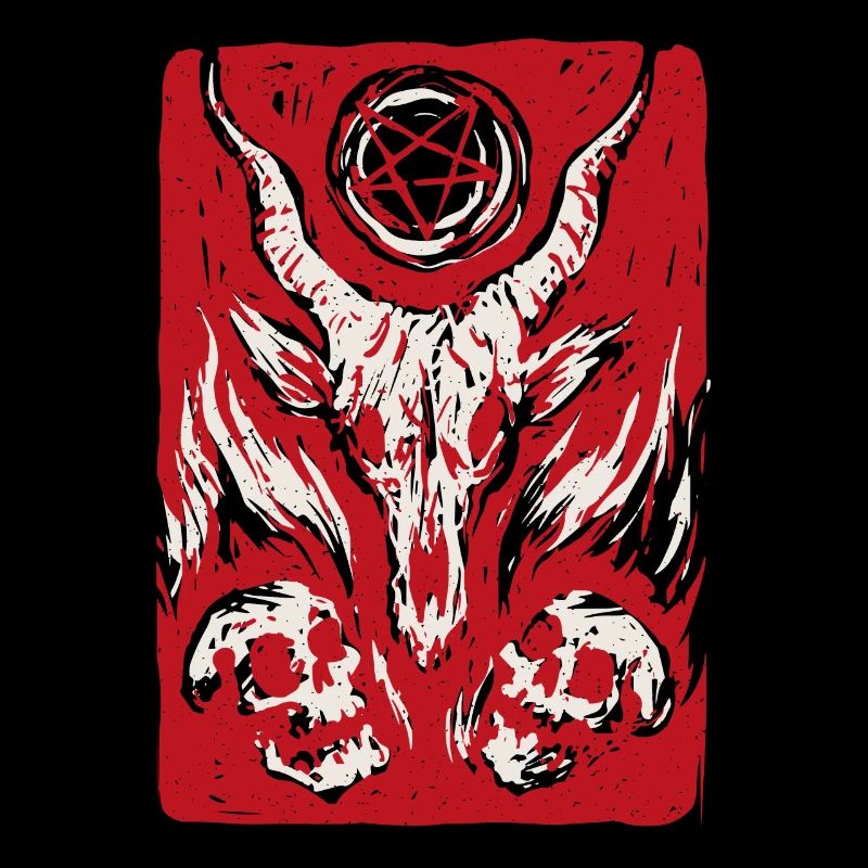 Retro Baphomet Satanic Satan Goat Devil Occult