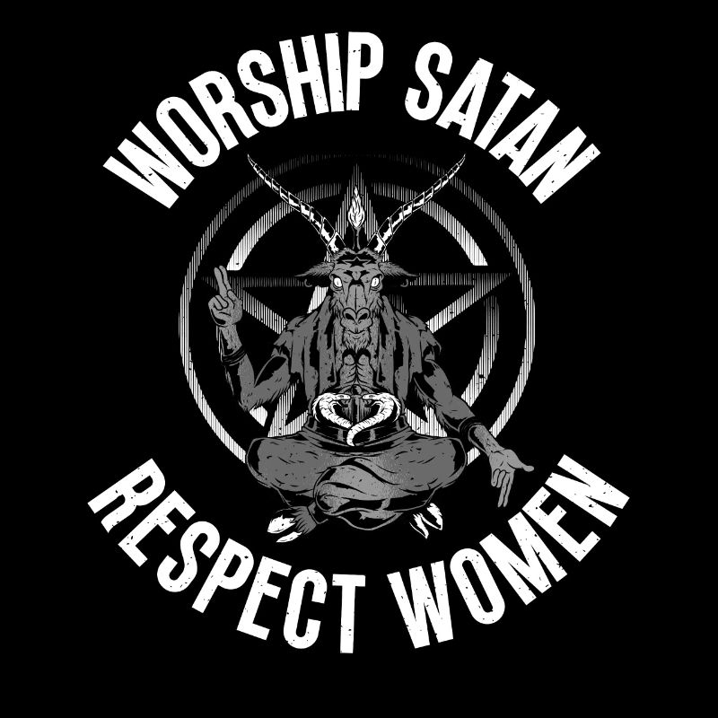 Verehre Satan Baphomet Satanic Goat Devil Goth