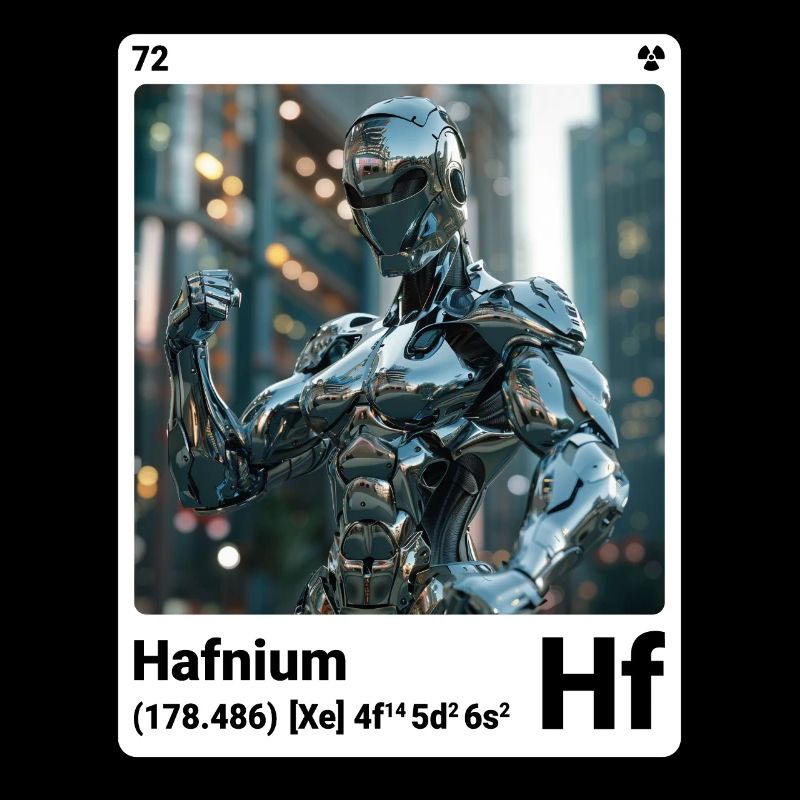 AI am Hafnium (wt) élément de style mode périodique