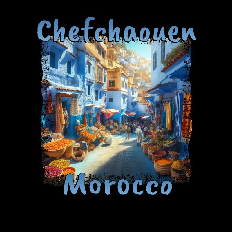 Chefchaouen, Marokko - Bunte Altstadtgassen im