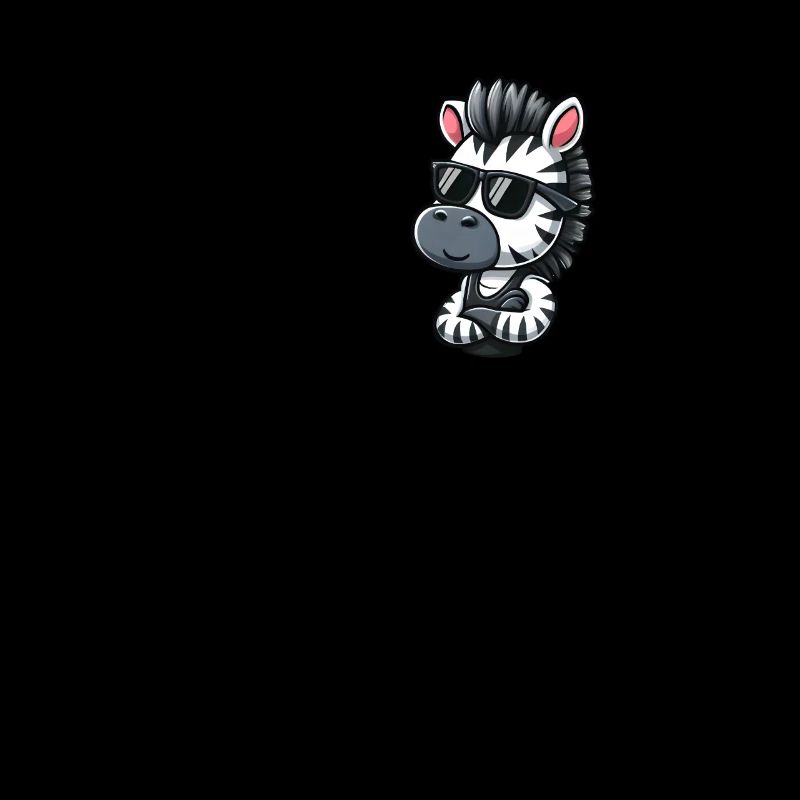 Cooles Zebra Cartoon Taschenformat