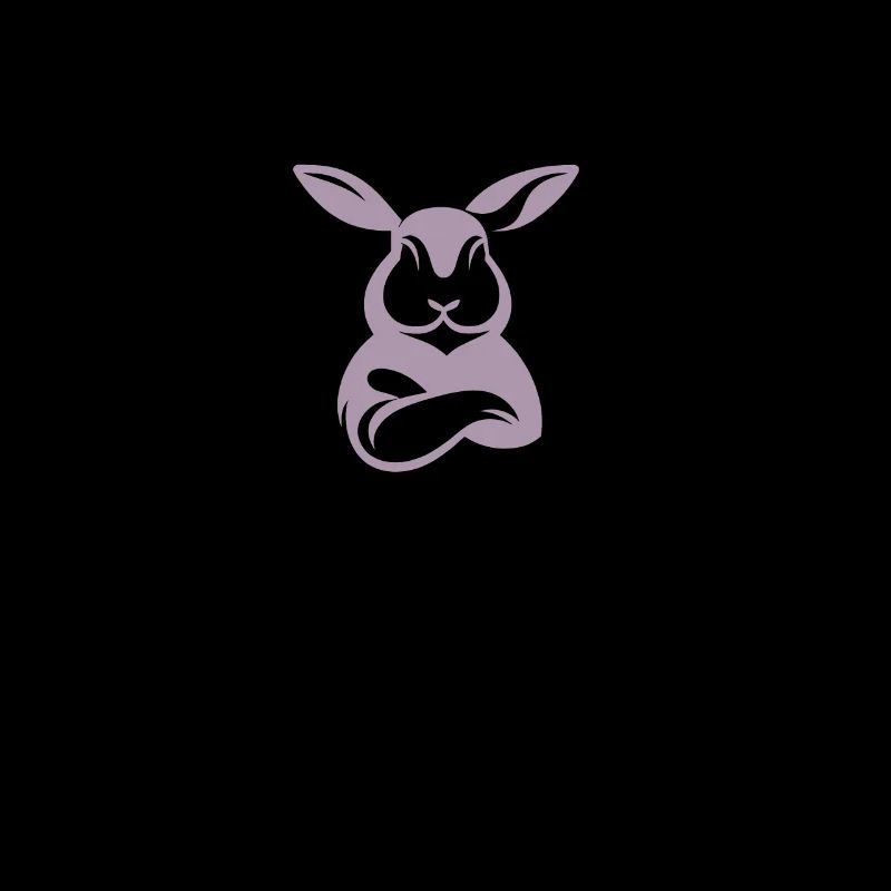 Lapin avec silhouette de bras croisés