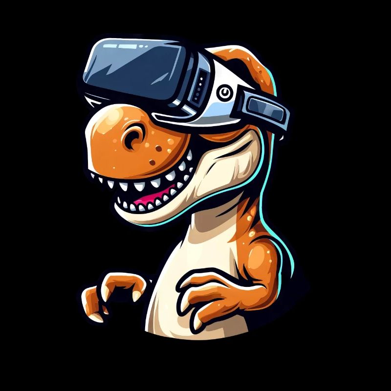 Lustiger Dino T-Rex Virtual Reality VR Spaß