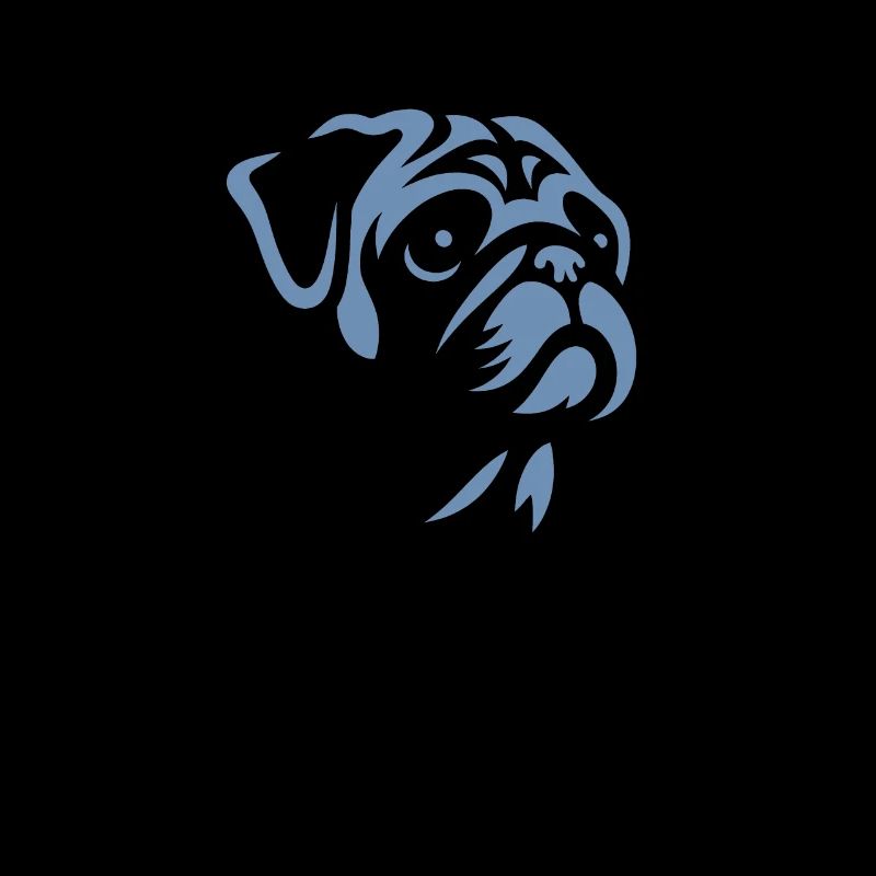 Pug Silhouette Pet Minimalist Elegant
