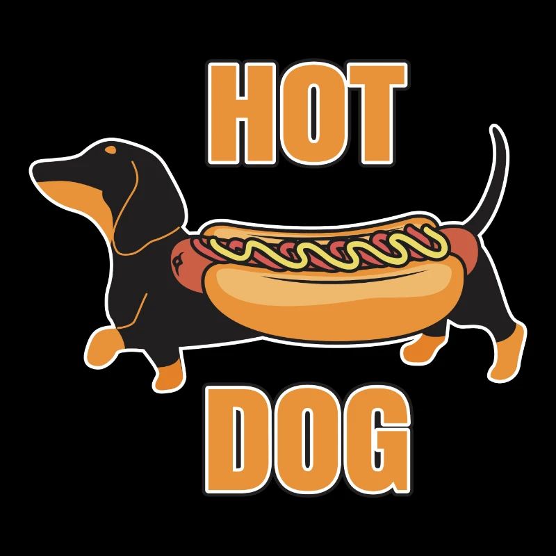 Conception drôle de teckel de hot-dog