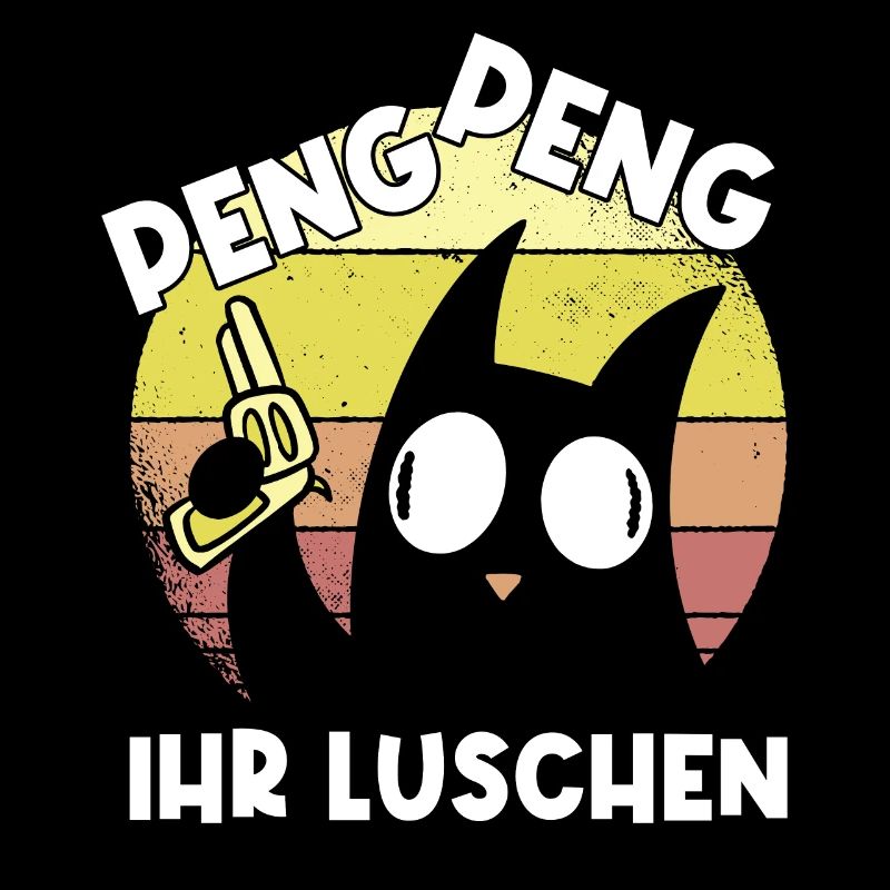 Katze Peng Luschen lustig Geschenk