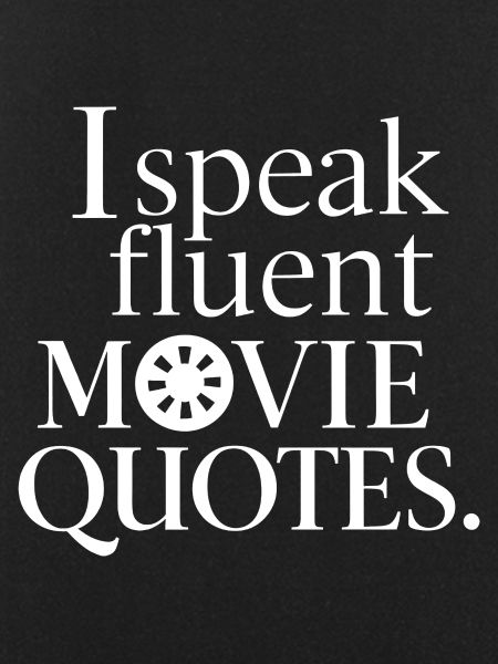 Cinema Lover Silhouette Saying