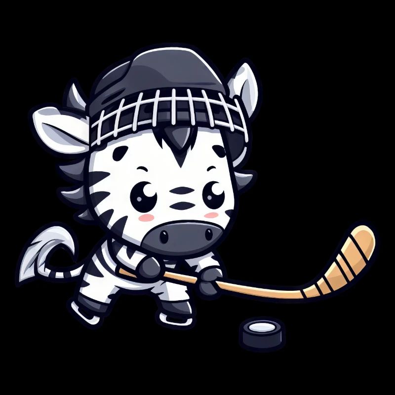 Eishockeyspieler Zebra - Tierischer Spielspaß auf