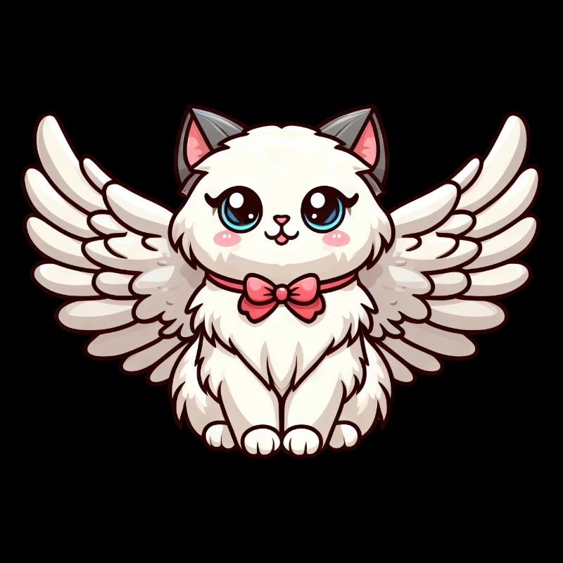 Niedliche Ragdoll-Katze im Comic-Stil mit