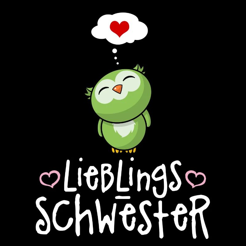 Lieblingsschwester mit Herz - Beste Schwester Eule