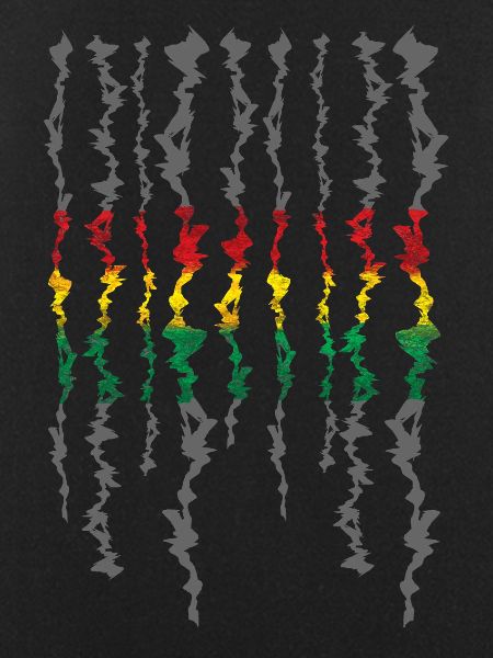 Rasta Ribbon Grayscale Stripes