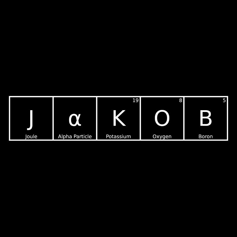 Jakob Name First Name Chemistry Periodic Table Elements