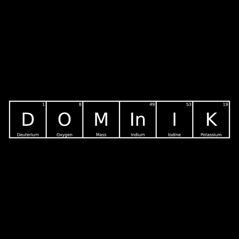 Dominik Name First Name Chemistry Periodic Table Element
