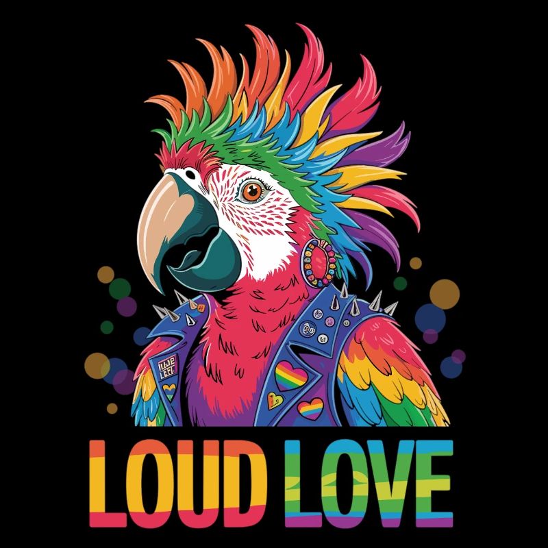 Laut. Bunt. Liebend. Pride Papagei Power
