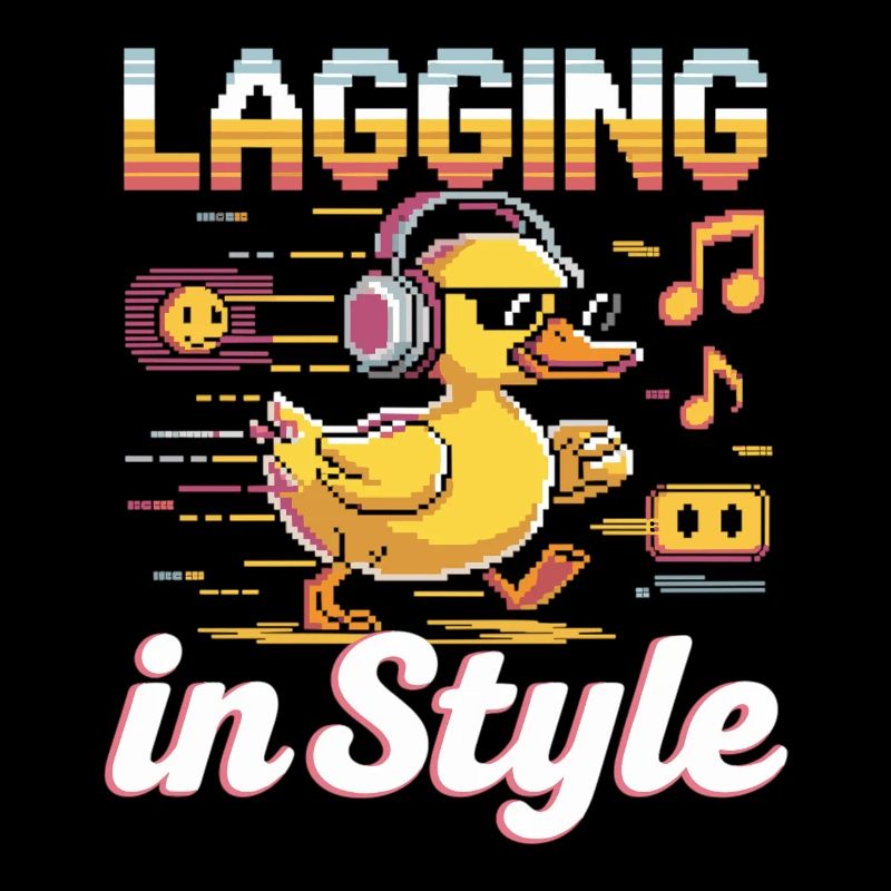 Pixel duck avec casque