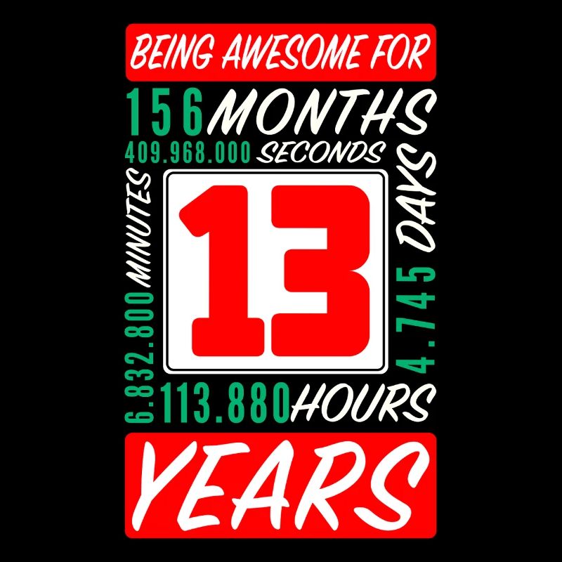 Adolescent 13 Ans Anniversaire Mois Heures