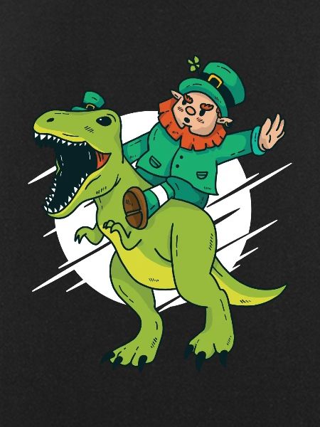 Dwarf rides Dino