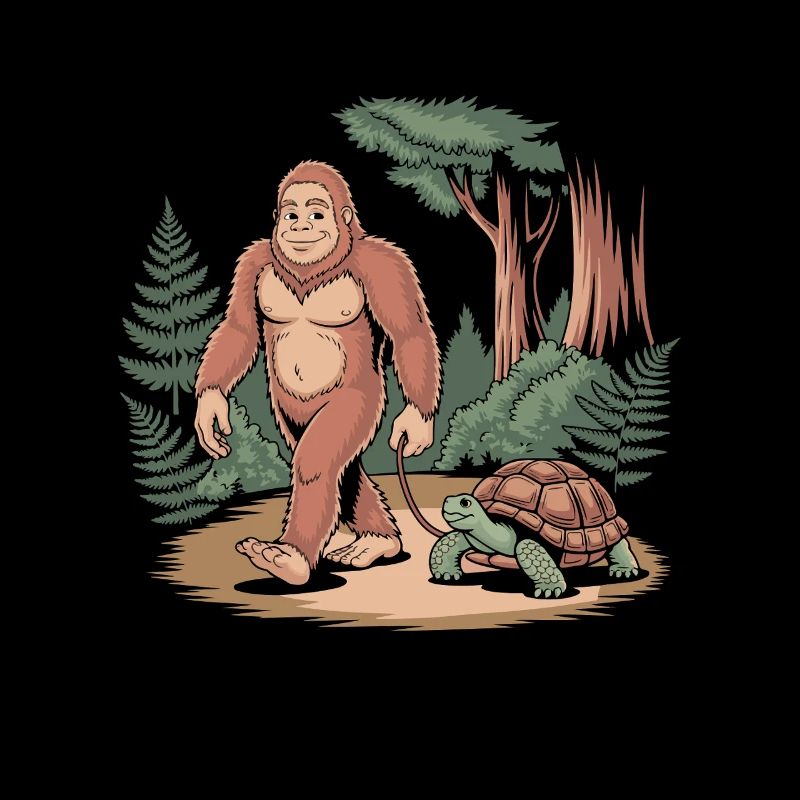 Bigfoot Und Sein Vertrauenswürdiger Turtle