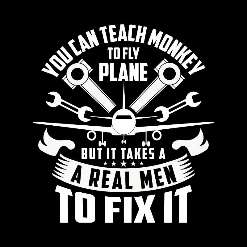 Teach monkey to fly plane real men fix it