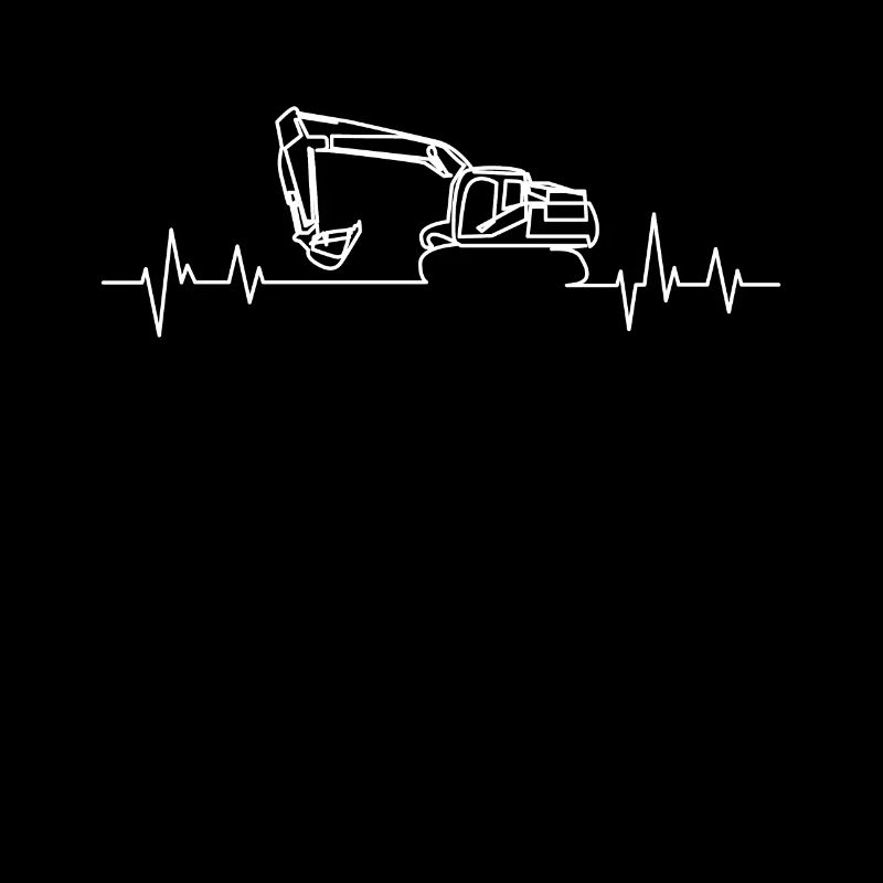 Excavator heartbeat excavator operator construction site