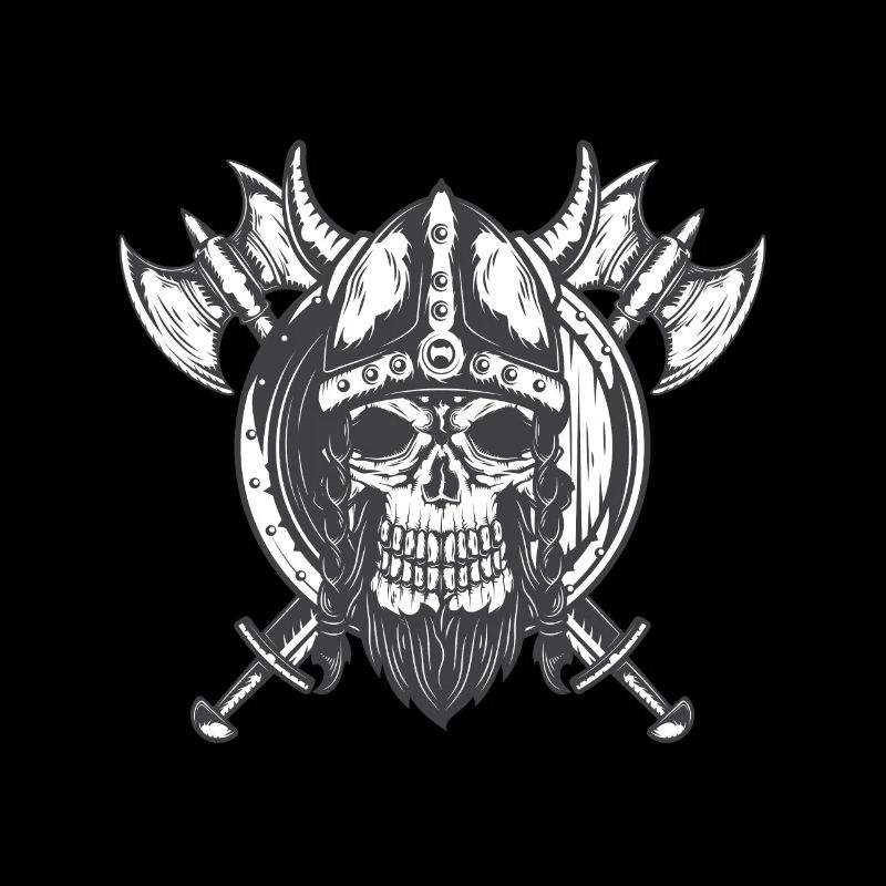 Combat de bouclier de crâne viking