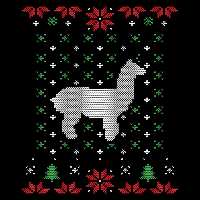 Pull de Noël moche lama