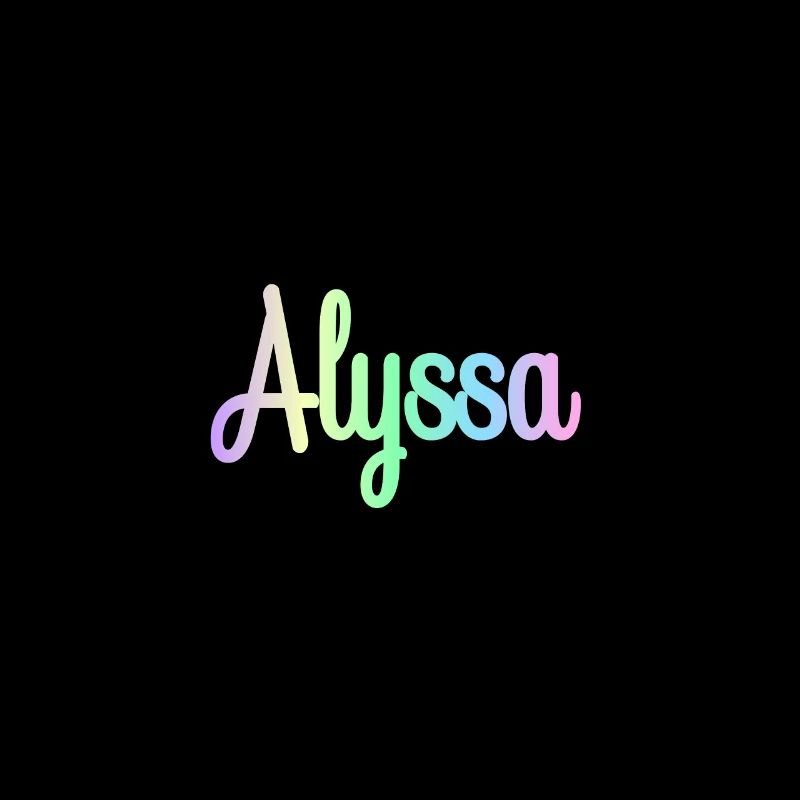 ALYSSA Rainbow Minimalist Cursive