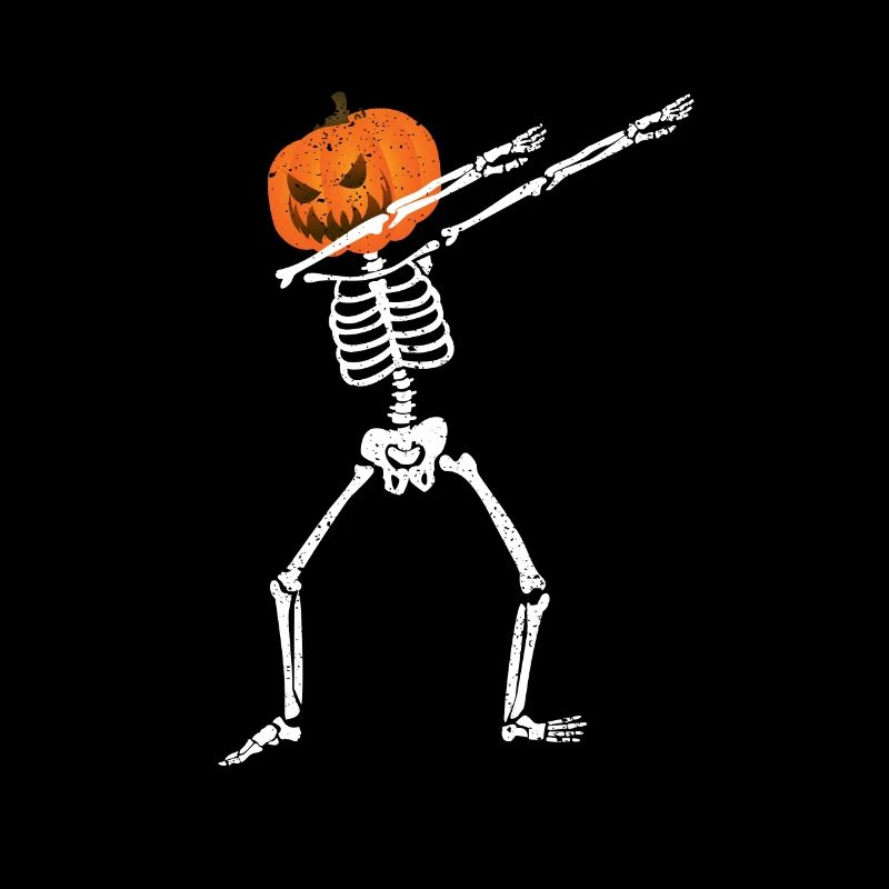 Halloween Dabbing Squelette Effrayant Citrouille
