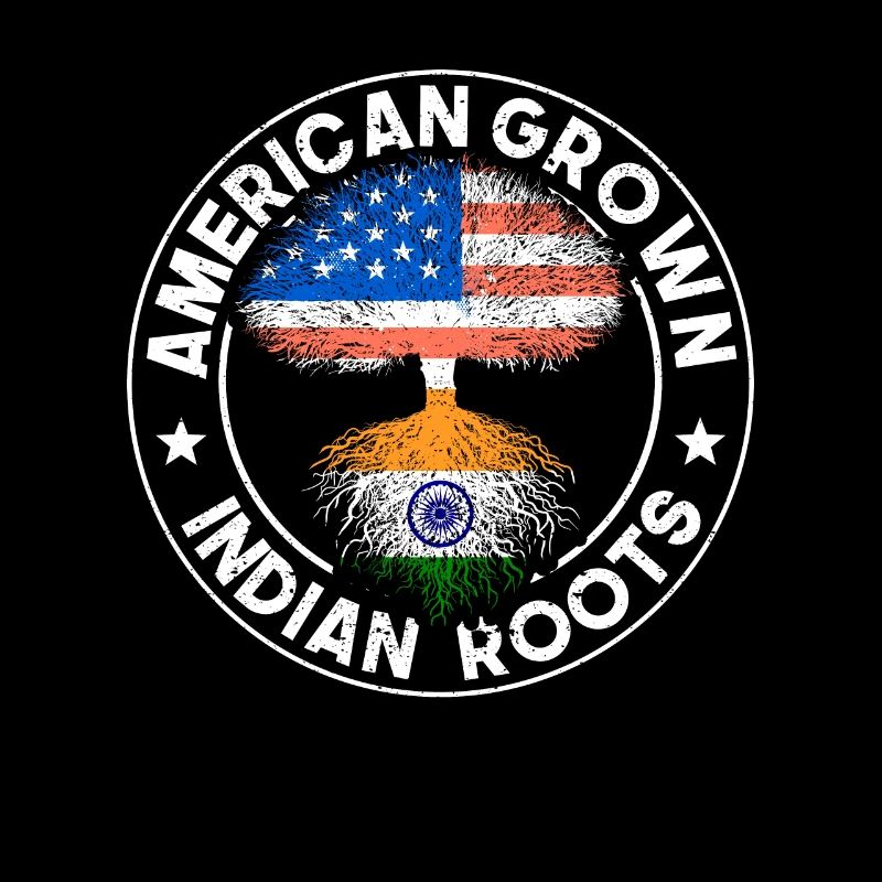 Drapeau américain Inde indienne racines Pendjab