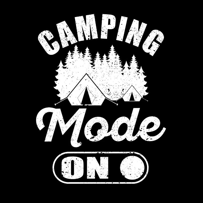 Camping Mode On Camper Hiking Mountains Climbing