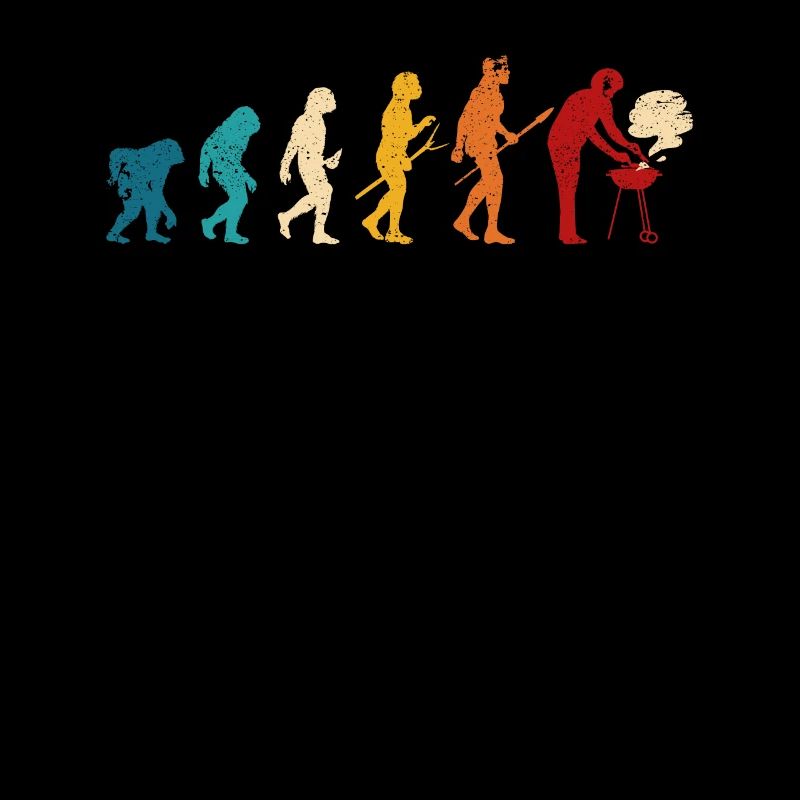 Grillen Evolution des Menschen BBQ Grill Barbeque