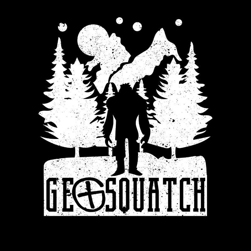 Geosquatch Lustiges Geocaching Sasquatch Außerhalb
