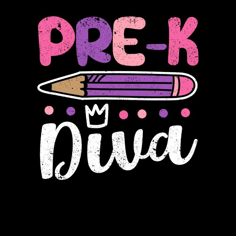 Pre-K Diva Funny Preschool Teacher Student Back