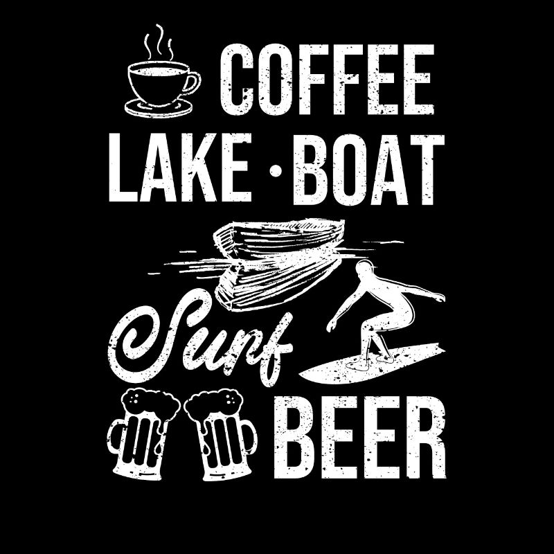 Kaffee See Boot Surf Bier Lustig Wake Surfer Wake