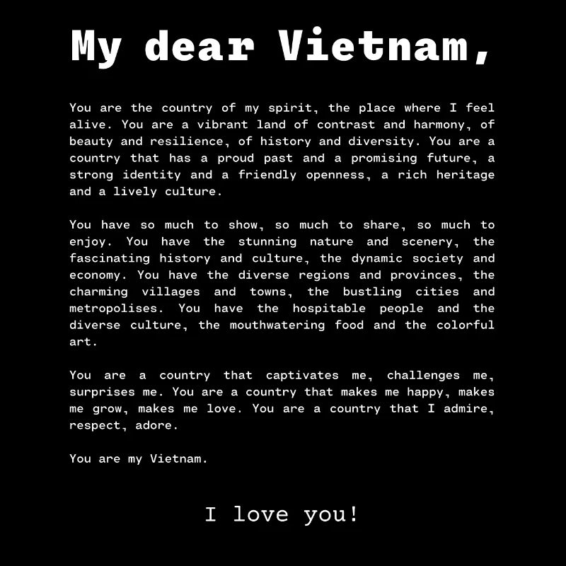 Déclaration d’amour au Vietnam