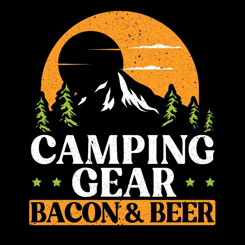 Camping Et Bacon Viande Camp Camper J’Aime Bacon