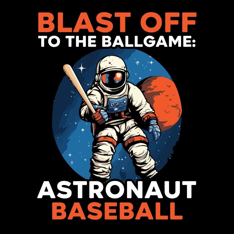 Astronaute de baseball Joueur de baseball Outerspace