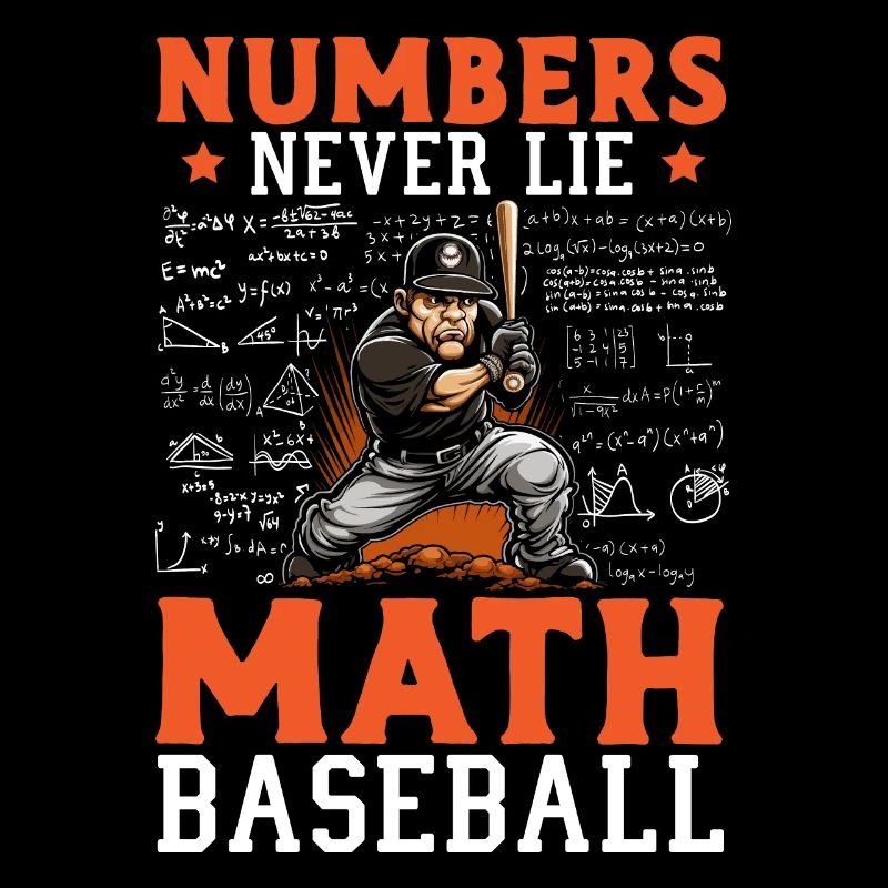 Baseball Math Lover Mathematician Baseball Player