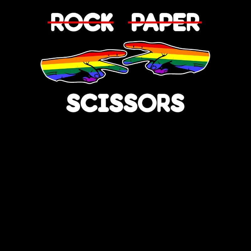 Ciseaux en papier rock drôle Lesbian Pride LGBT Mignon