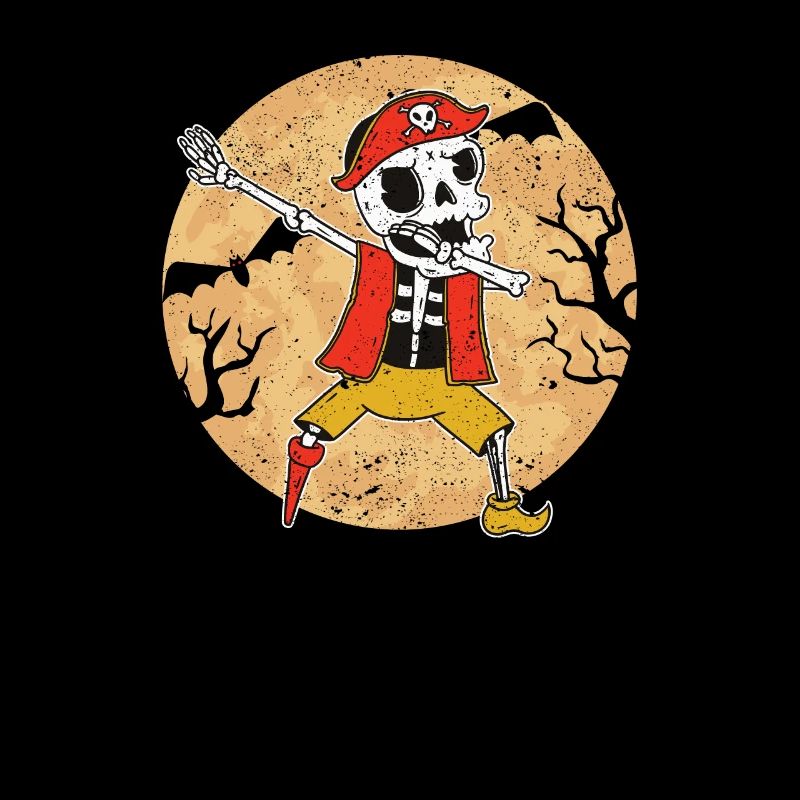Halloween Dabbing Pirate Skeleton Funny Dab Dance