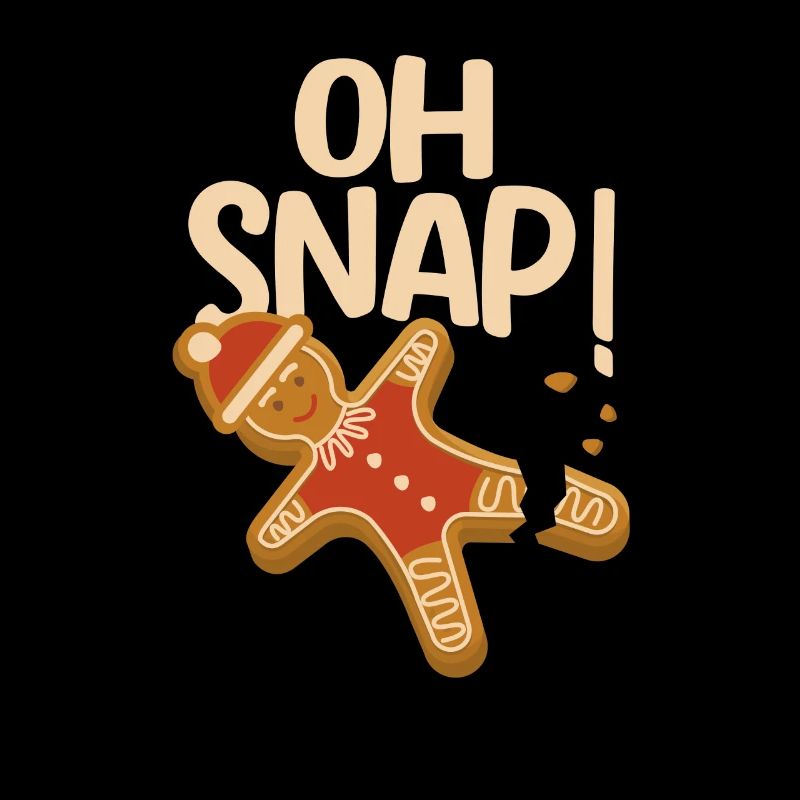 Oh Snap Gingerbread Man Weihnachtsplätzchen Xmas