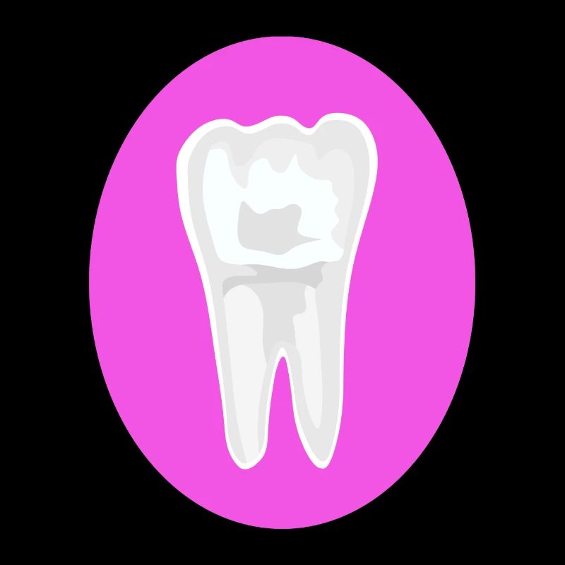 Tooth with pink background