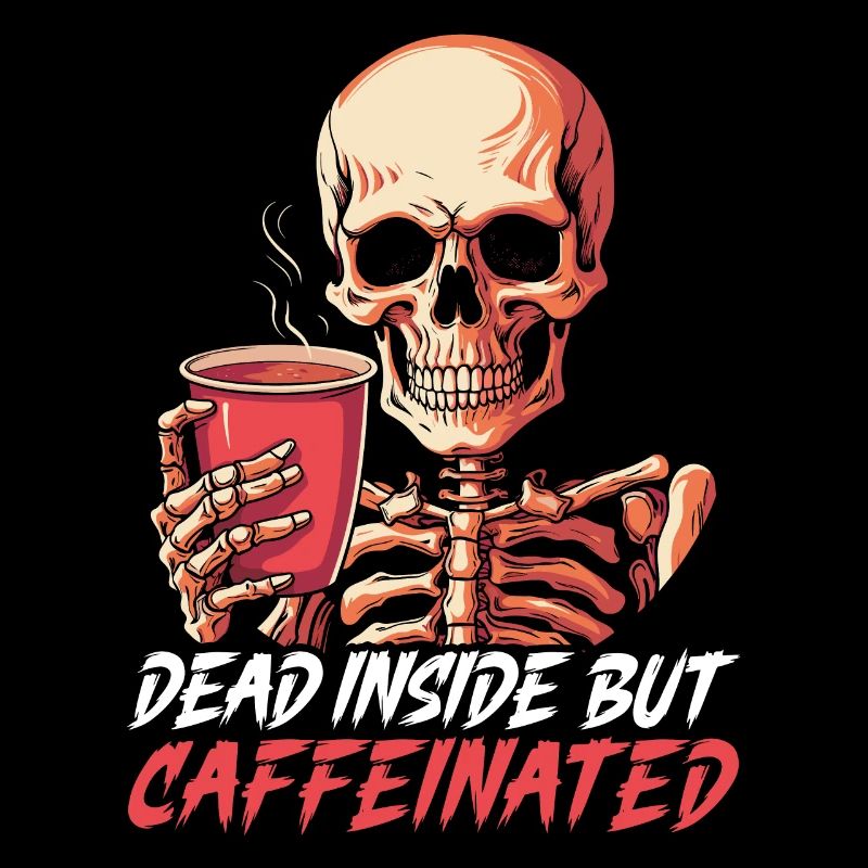 Dead Inside Sarcastic Gothic Skeleton Halloween
