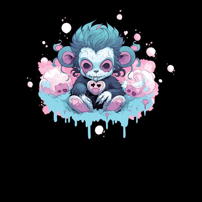 Pastel Goth Lover Soft Grunge Monkey Aesthetic