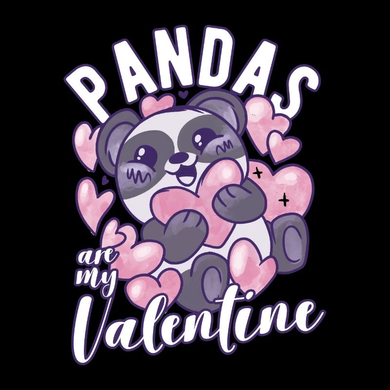 Les pandas sont mon amour de panda drôle de Saint-Valentin